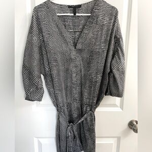 BCBGMaxazria white and white romper size large